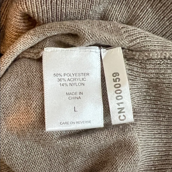 New York & Co Scoopneck 3/4 Sleeve Lightweight Sweater Beige Size Large - Picture 7 of 8